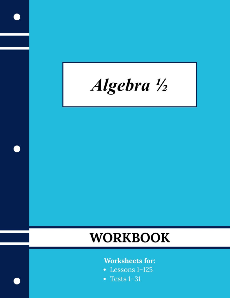 Saxon Algebra 1/2 homeschool student workbook cover