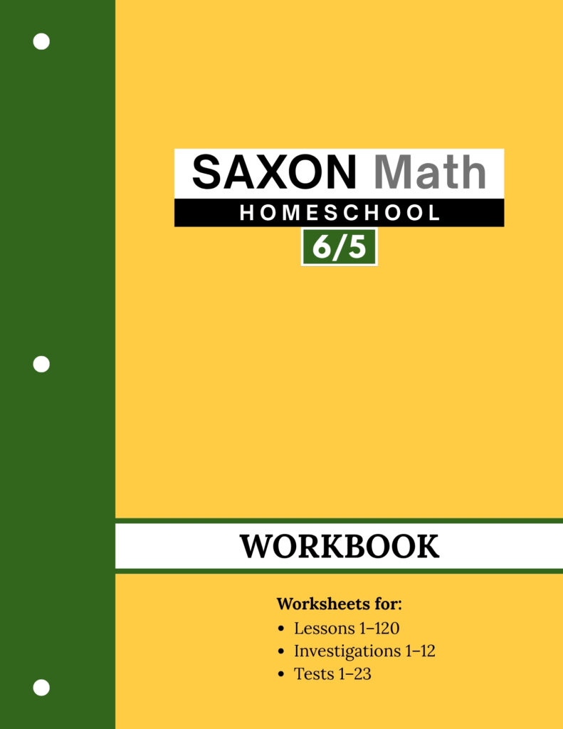 Saxon Math 6/5 homeschool student workbook cover